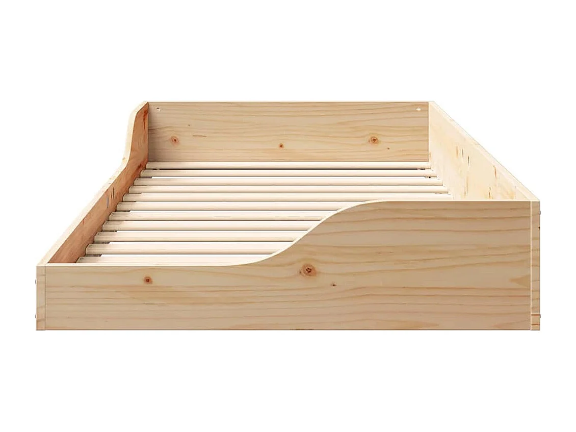 Bedframe Bruin 90 x 190 cm Massief grenenhout