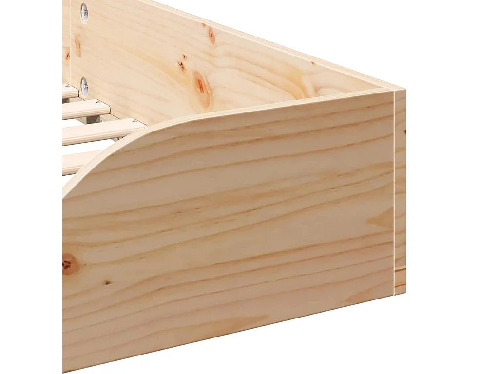 Bedframe Bruin 90 x 190 cm Massief grenenhout