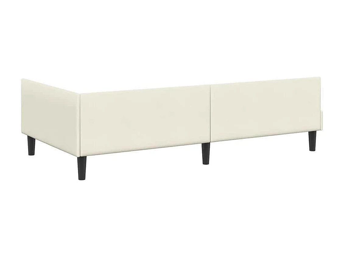 Estructura de Cama Esquinera con cabecera Crema 100 x 200 cm