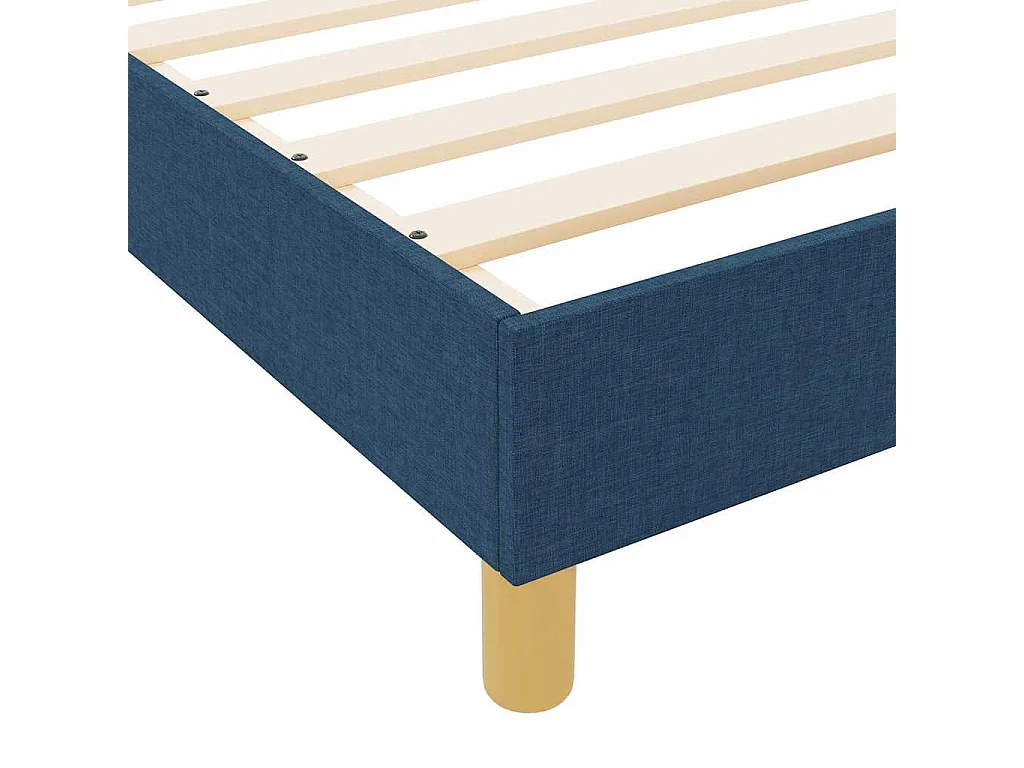 Estructura de cama con cabecera Azul 80 x 200 cm tela