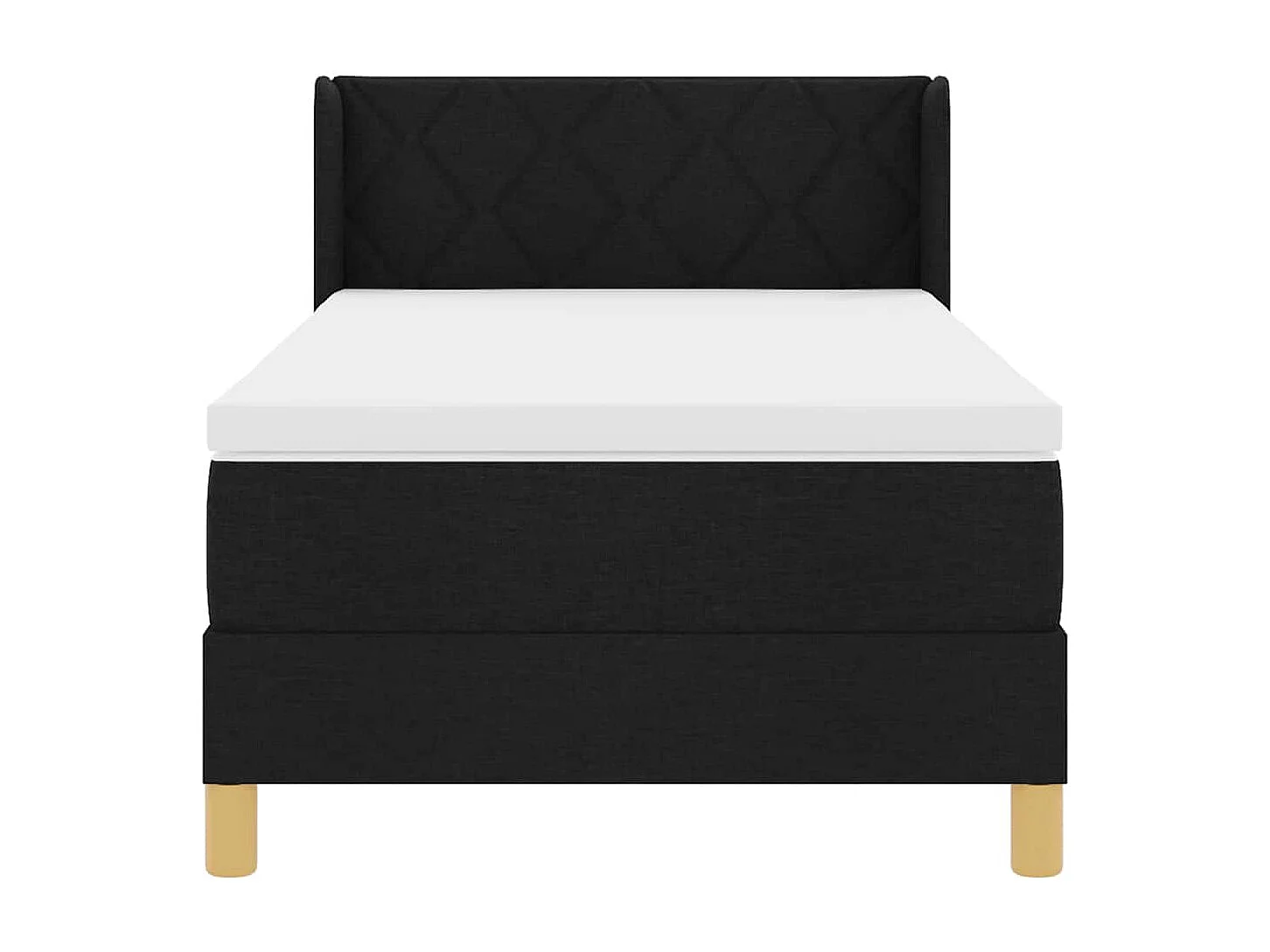 Cadre de lit avec matelas Noir 100 x 200 cm bois