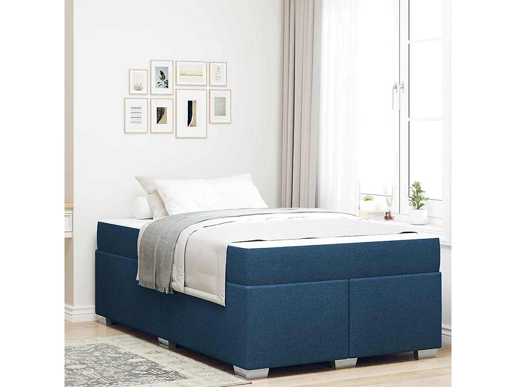 Estructura de cama Azul 120 x 190 cm tela