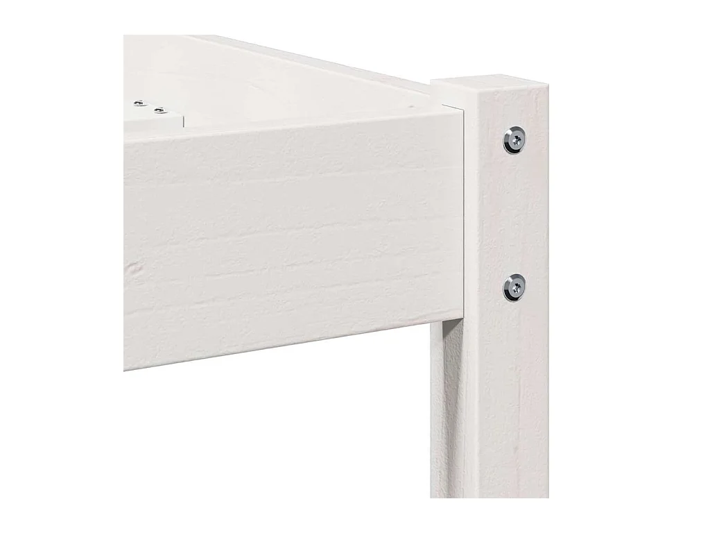 Cadre de lit Blanc 220 x 140 cm Bois massif en pin