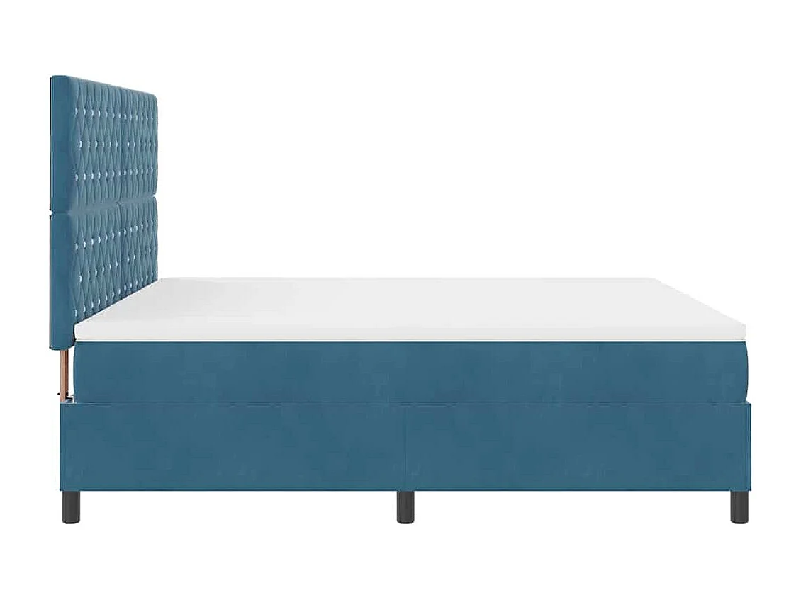 Cama tipo Box Spring Azul oscuro 180 x 200 cm Terciopelo
