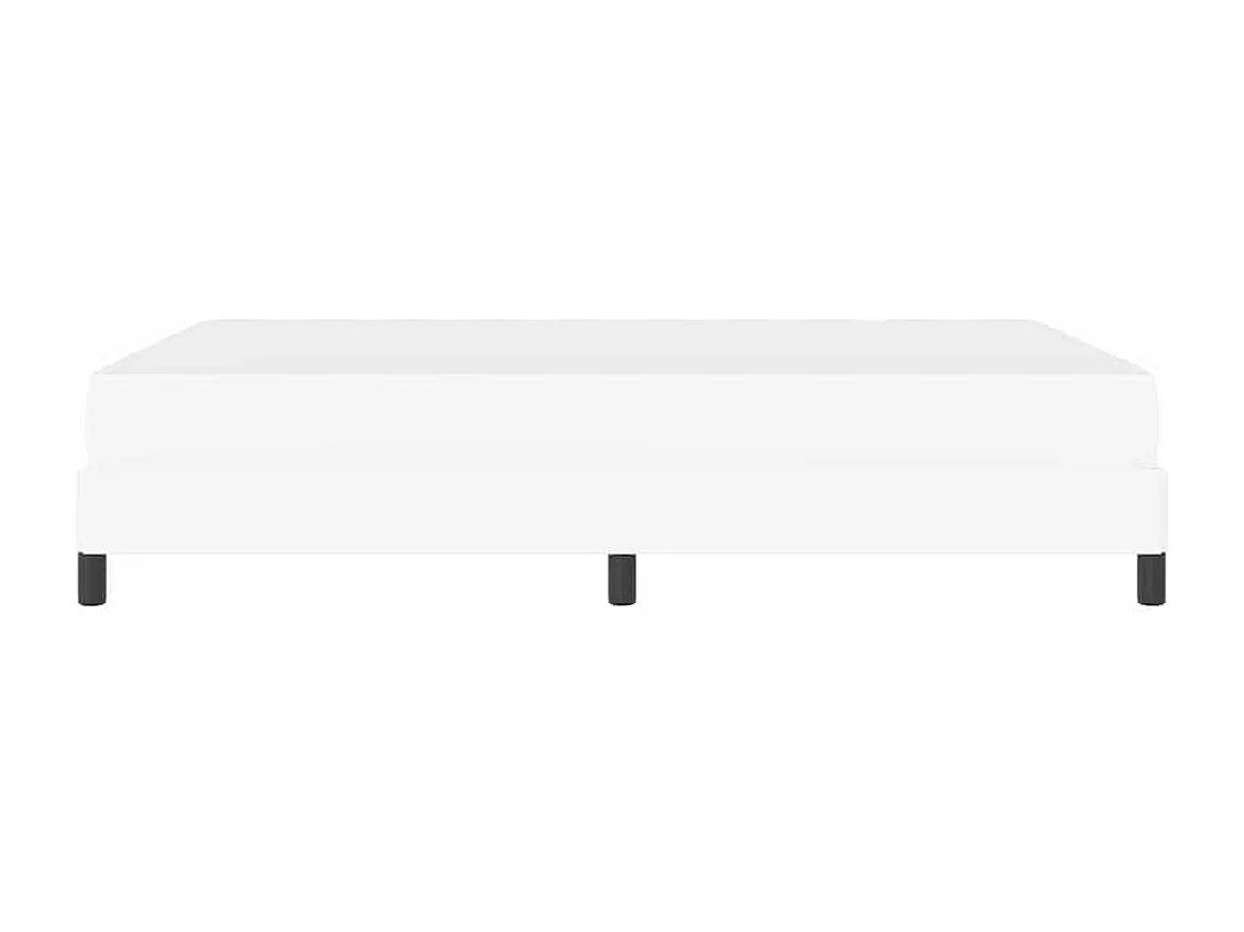 Cama com colchão Branco Puro 140 x 190 cm Couro sintético