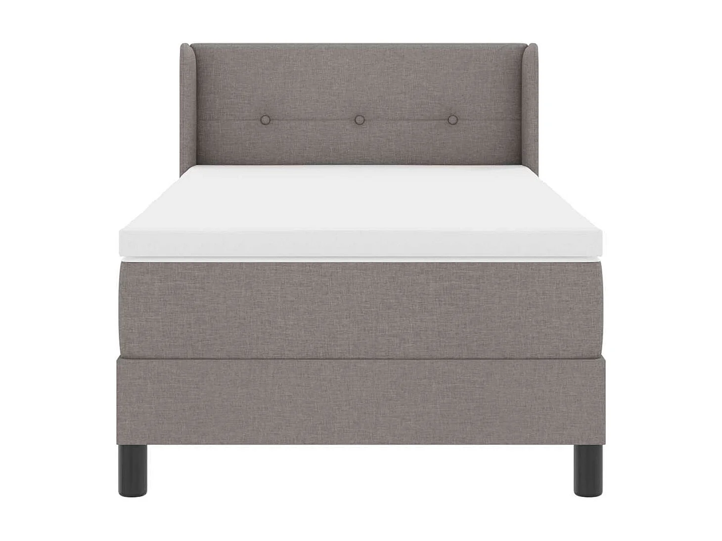 Cadre de lit avec matelas avec matelas Taupe 90 x 200 cm