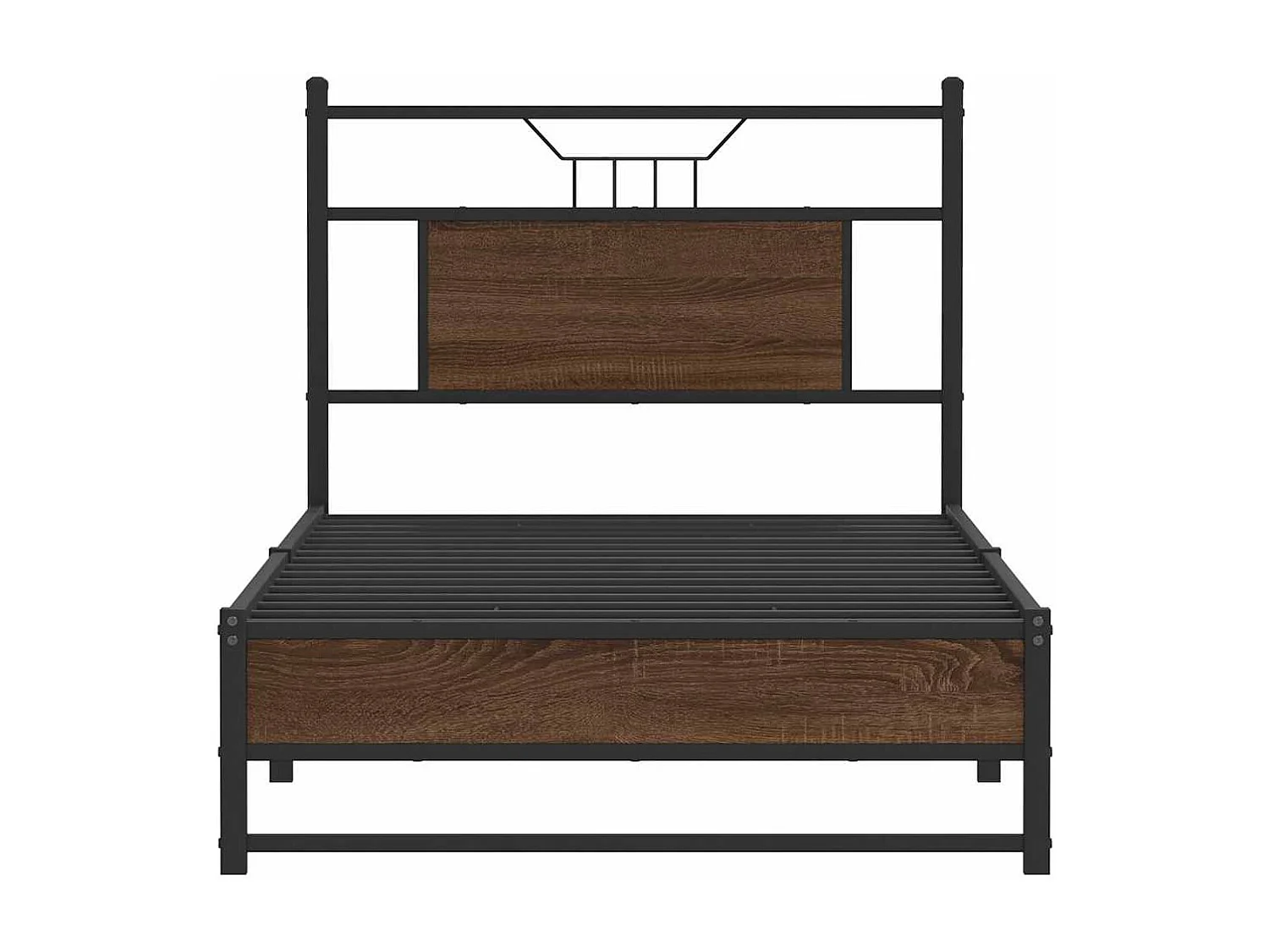 Estructura de cama sin colchón madera marrón roble 90x200 cm