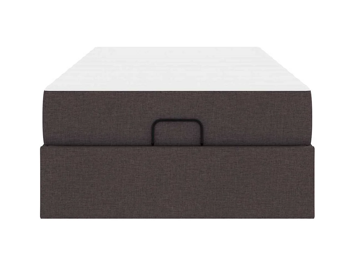 Estrutura da Cama Castanho escuro 90 x 200 cm tecido