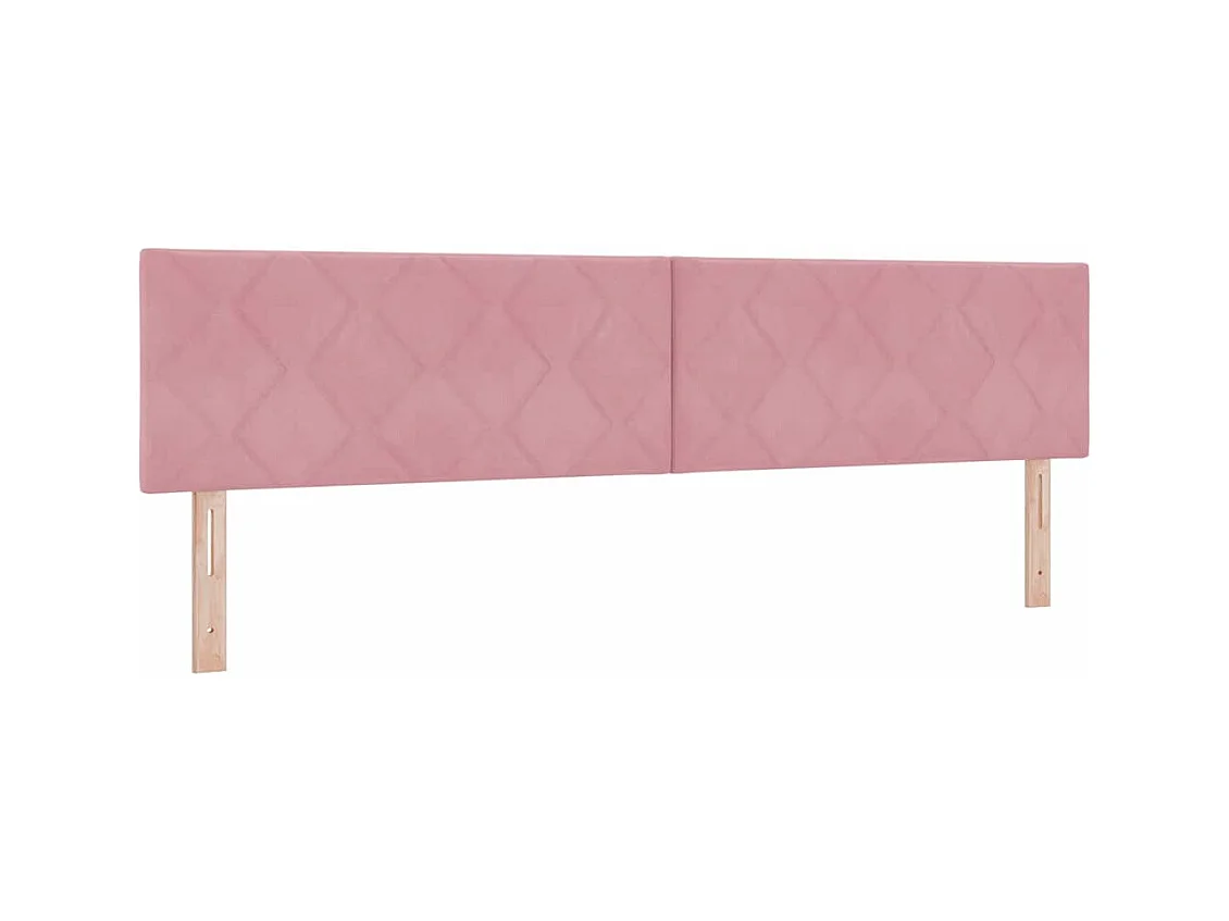 Cadre de lit avec matelas noir 100x200 cm en velours Rose
