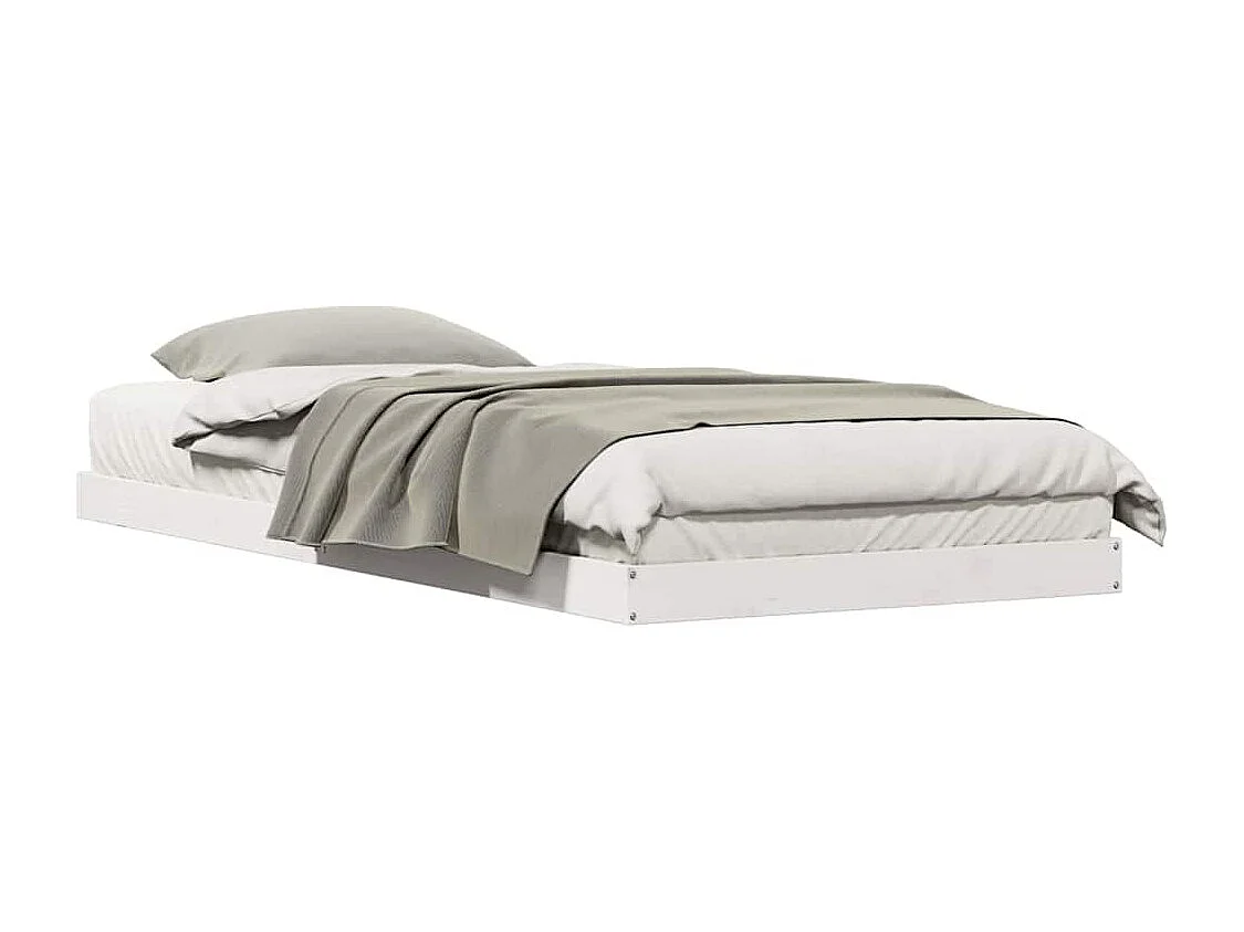 Estructura de cama Blanco 90 x 210 cm Madera maciza de Pino