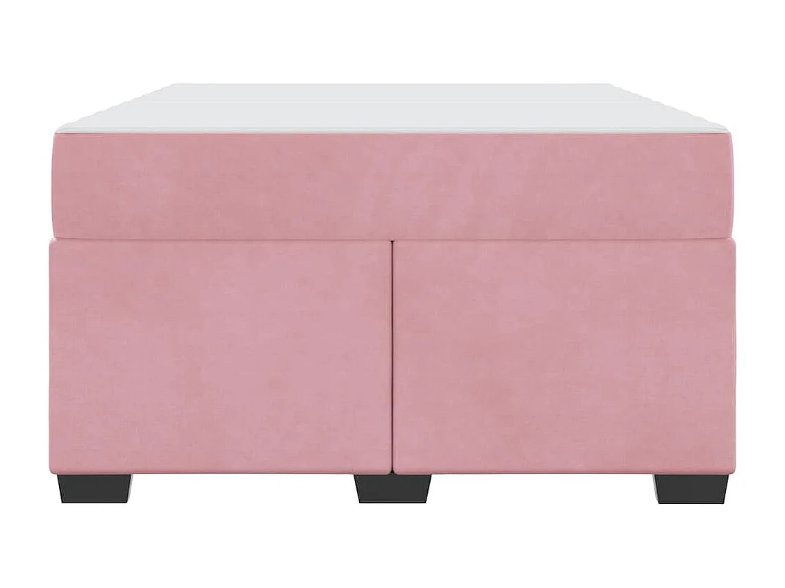 Estructura de cama con colchón Rosa 120 x 200 cm Terciopelo