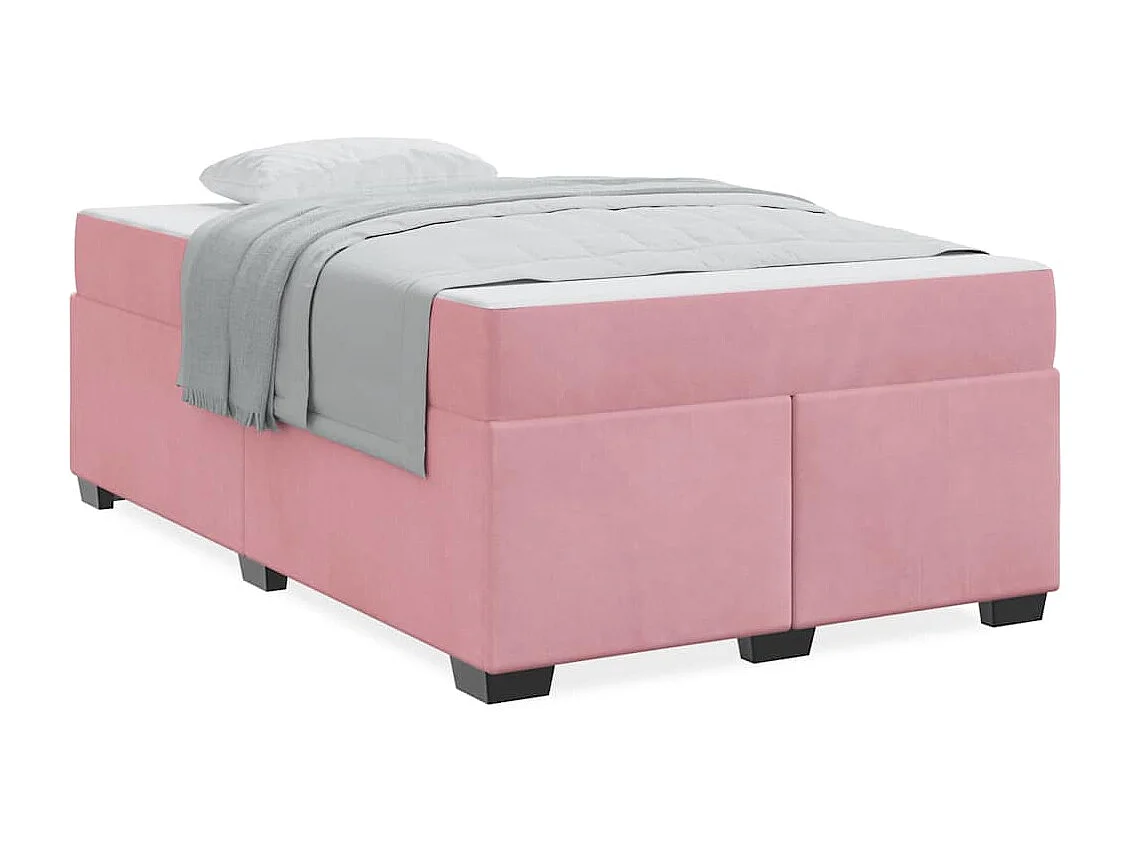 Cadre de lit avec matelas Rose 120 x 200 cm Velours