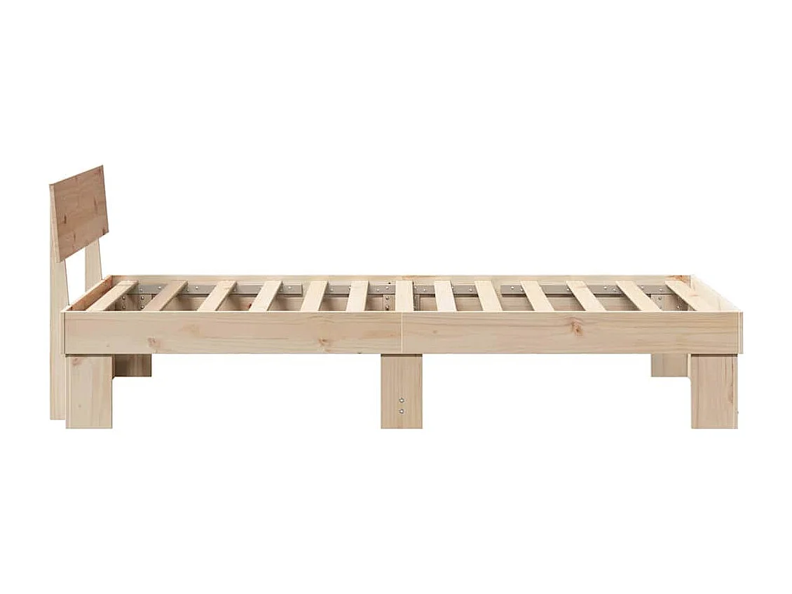 Estrutura da Cama Castanho 90 x 190 cm Madeira de pinho maciça