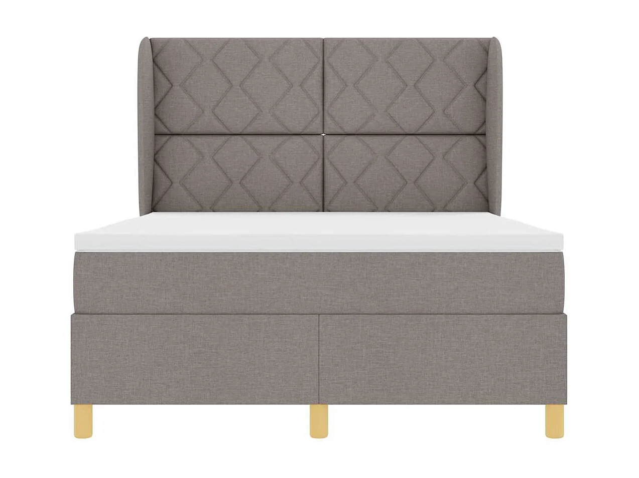 Cadre de lit avec matelas gris foncé 90x190 cm Taupe