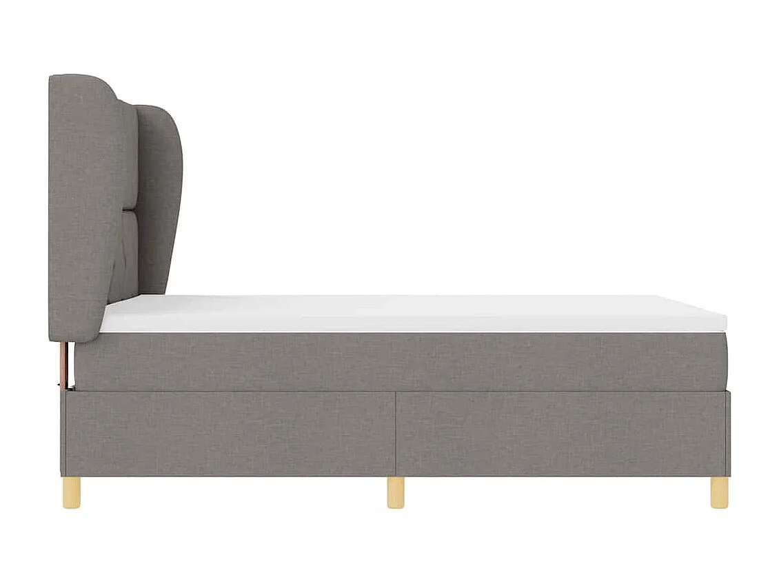 Cadre de lit avec matelas gris foncé 90x190 cm Taupe