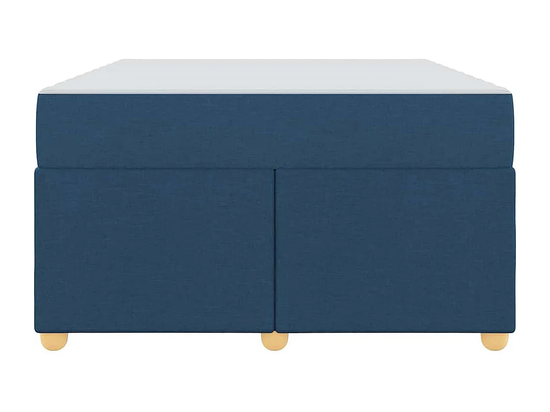 Cadre de lit avec matelas Bleu 120 x 190 cm tissu