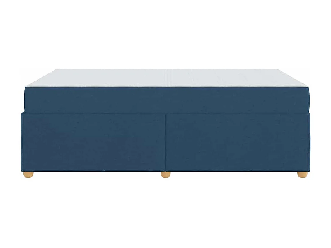 Cadre de lit avec matelas Bleu 120 x 190 cm tissu