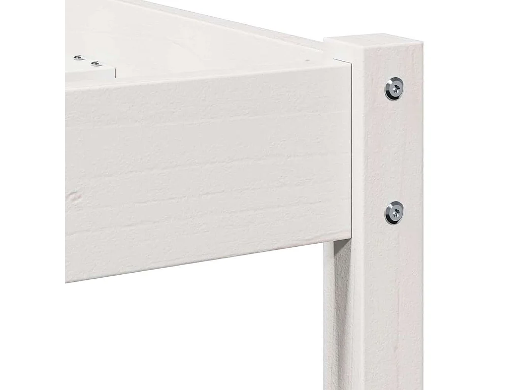 Cadre de lit Blanc 210 x 100 cm Bois massif en pin