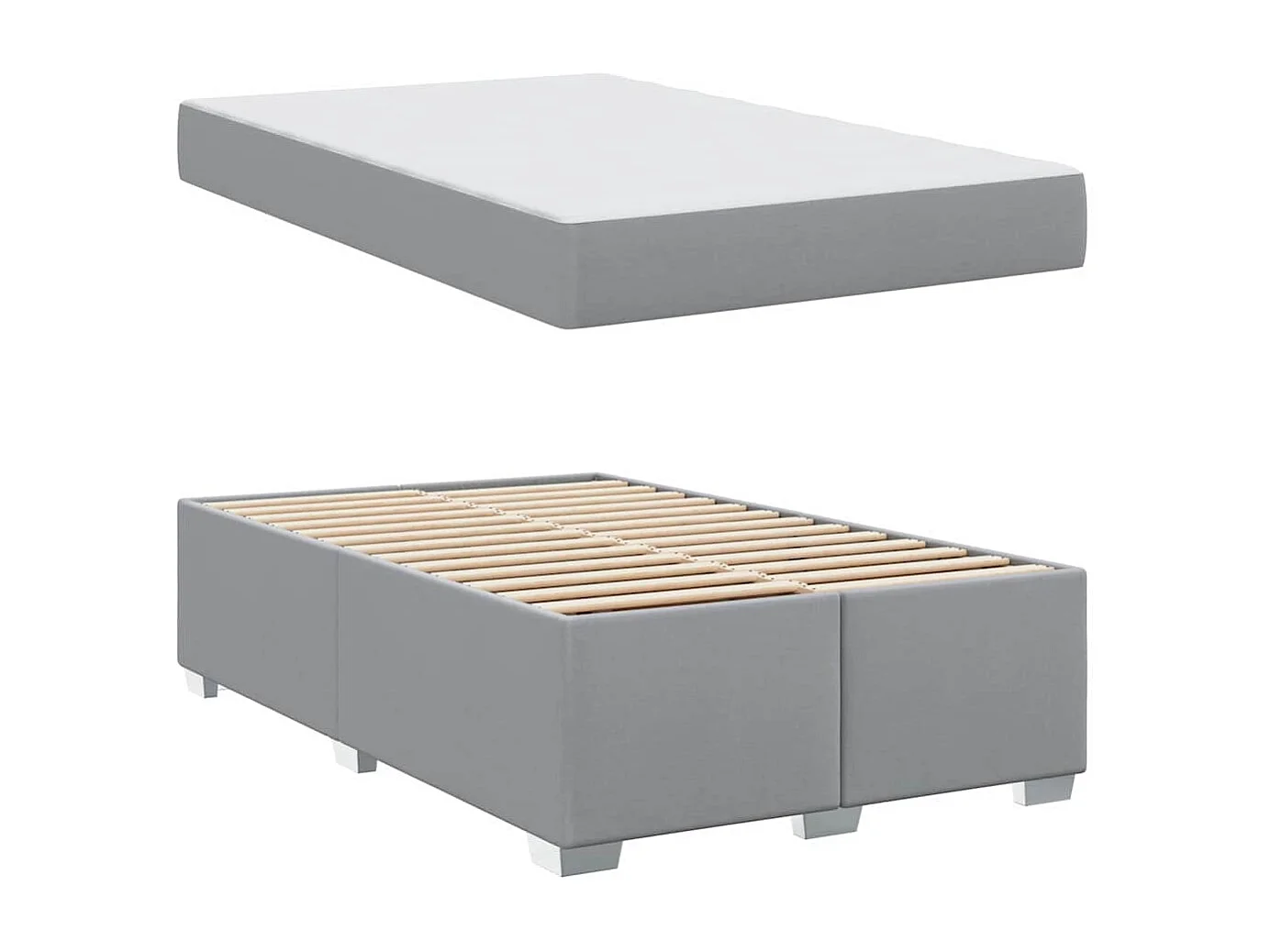 Bedframe Lichtgrijs 120 x 200 cm Stof