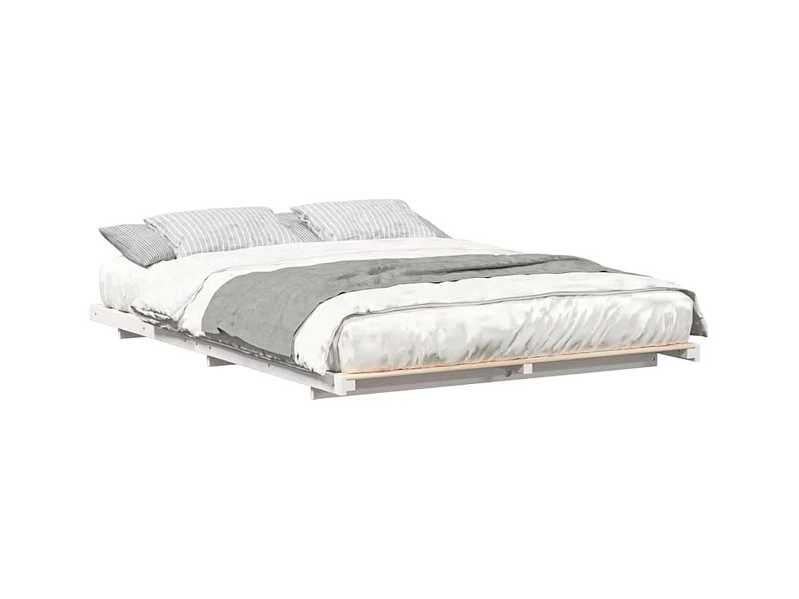 Estrutura de cama de chão Branco 160 x 200 cm