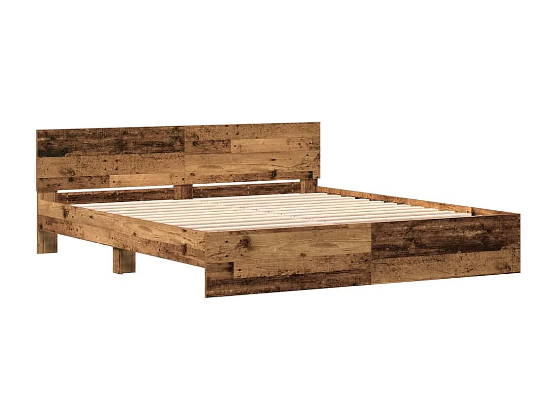 Cadre de Lit Bois Ancien 180 x 200 cm Bois d'ingénierie