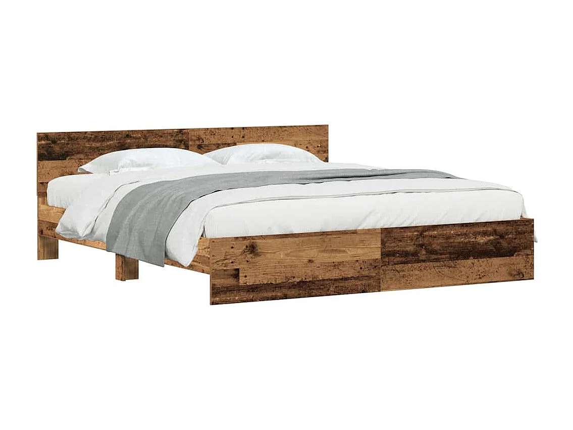 Cadre de Lit Bois Ancien 180 x 200 cm Bois d'ingénierie