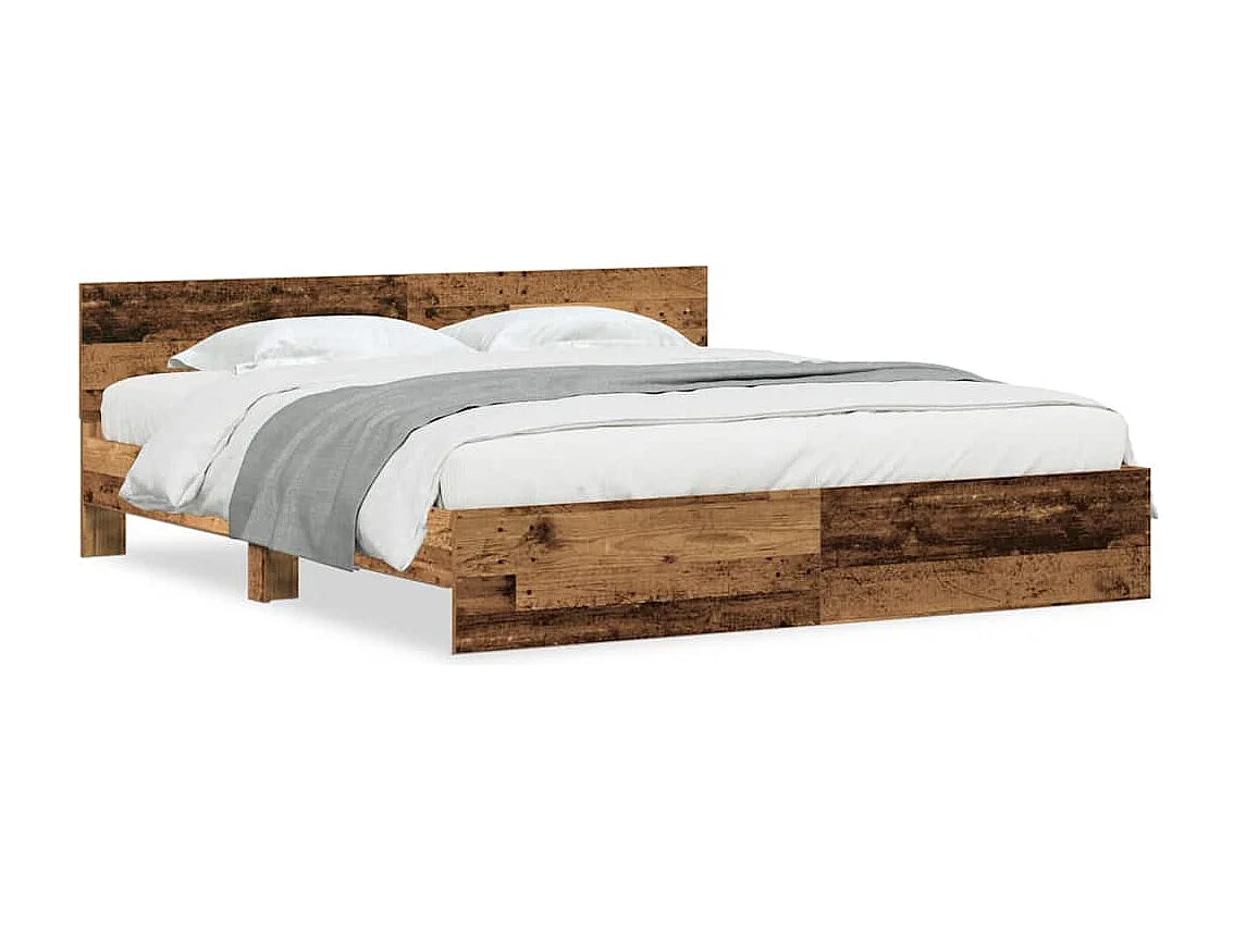 Cadre de Lit Bois Ancien 180 x 200 cm Bois d'ingénierie