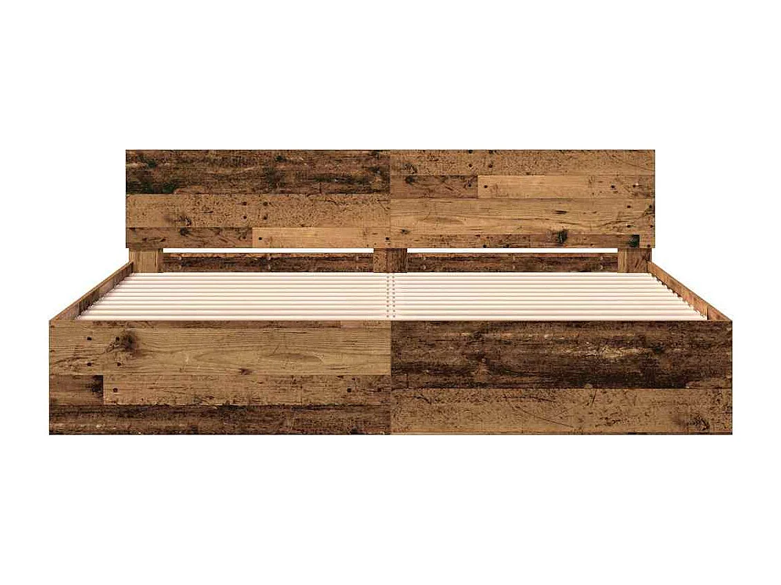 Cadre de Lit Bois Ancien 180 x 200 cm Bois d'ingénierie