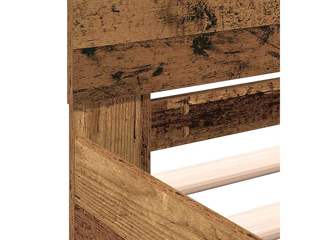 Cadre de Lit Bois Ancien 180 x 200 cm Bois d'ingénierie