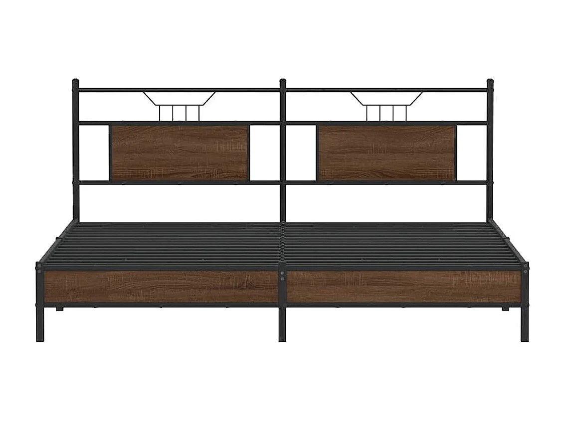 Estructura de cama sin colchón roble marrón 183x213 cm