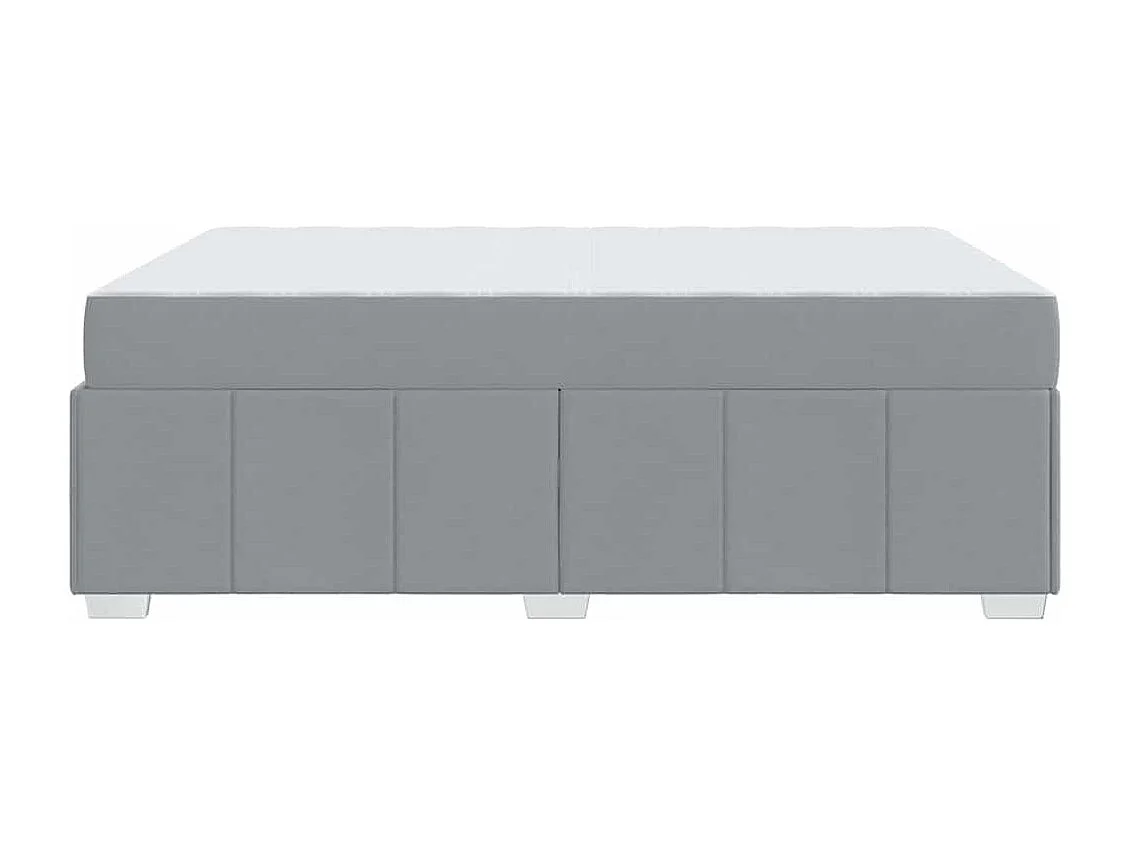 Cadre de lit avec matelas Gris clair 140 x 200 cm tissu