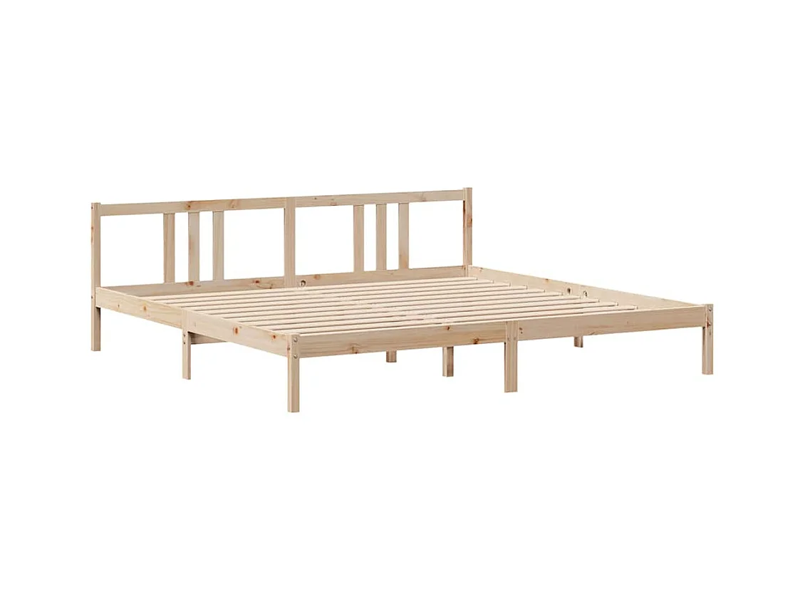 Cadre de lit avec tête de lit sans matelas 200x200 cm