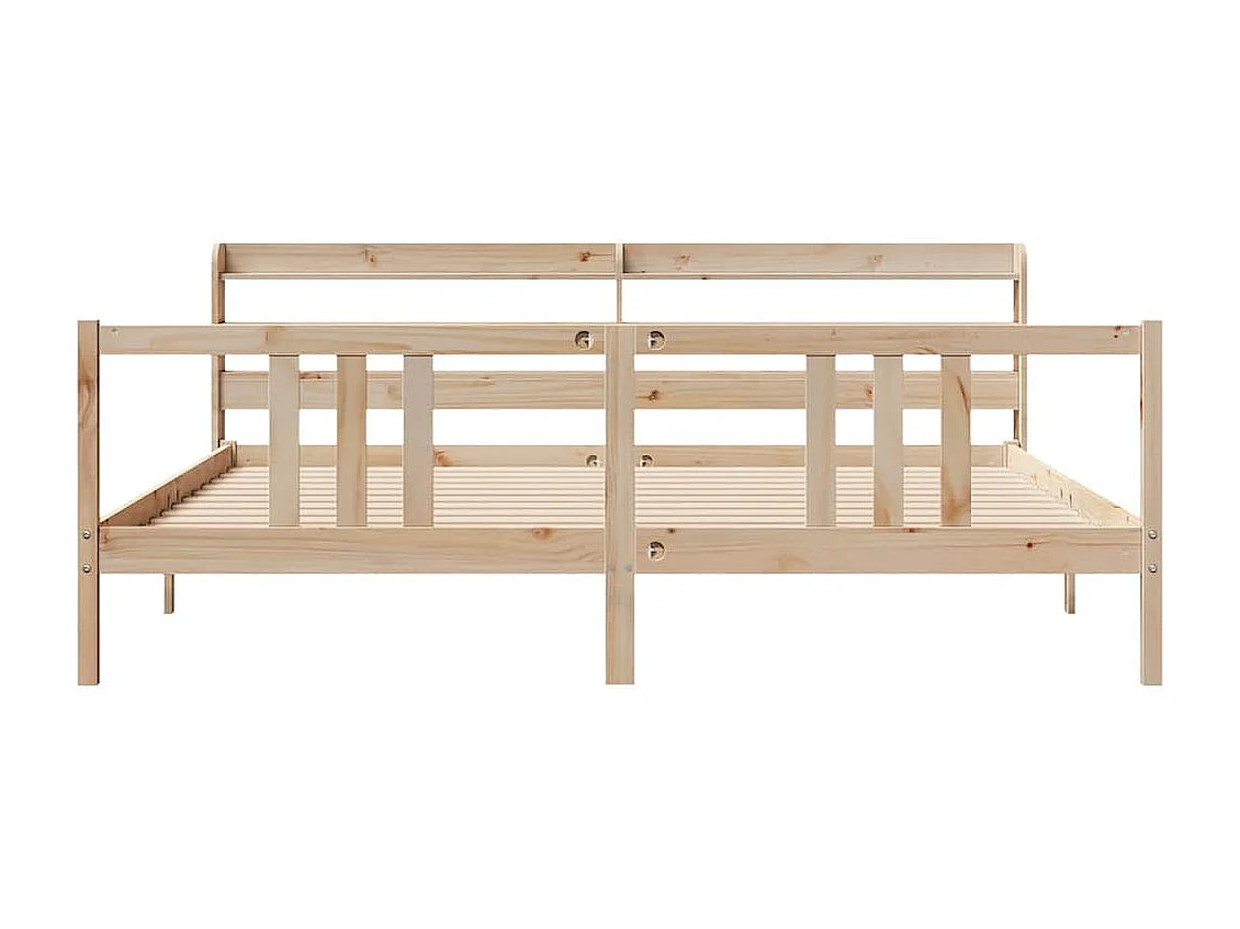 Cadre de lit avec tête de lit sans matelas 200x200 cm