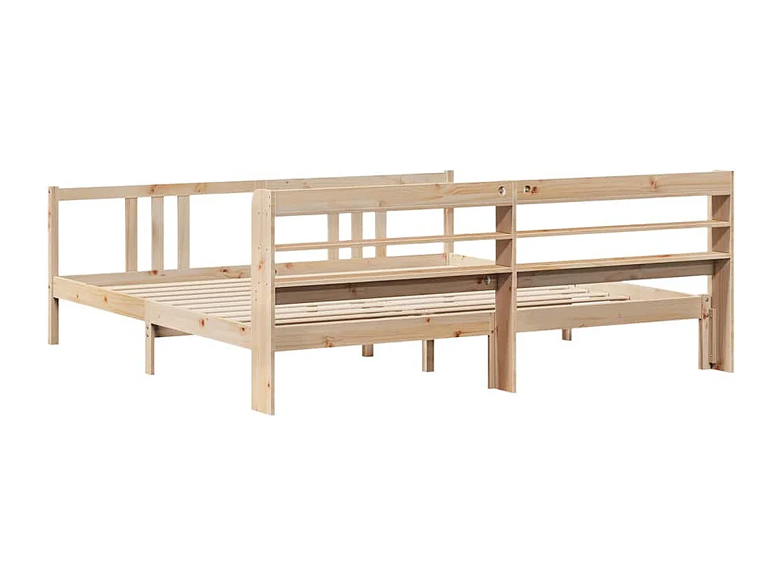 Cadre de lit avec tête de lit sans matelas 200x200 cm