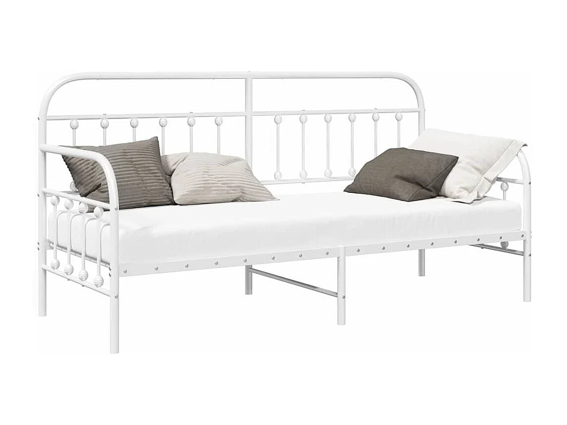Estructura de cama de día con cabecera 80 x 200 cm Acero