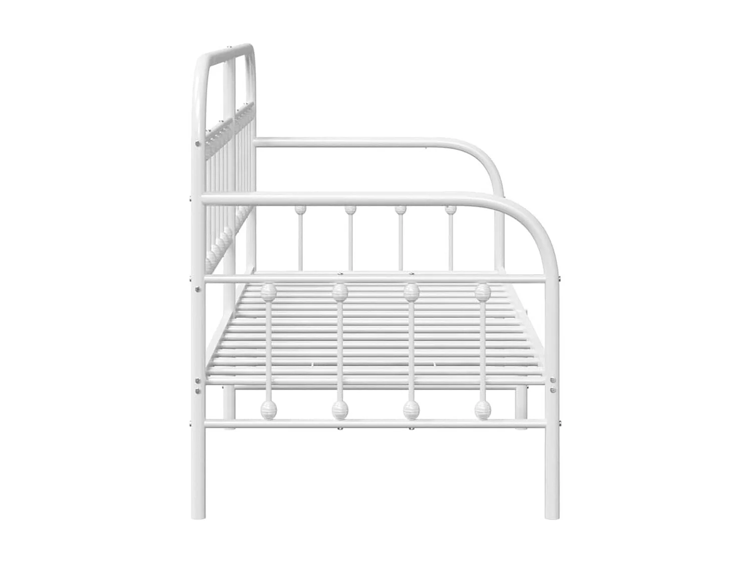 Estructura de cama de día con cabecera 80 x 200 cm Acero