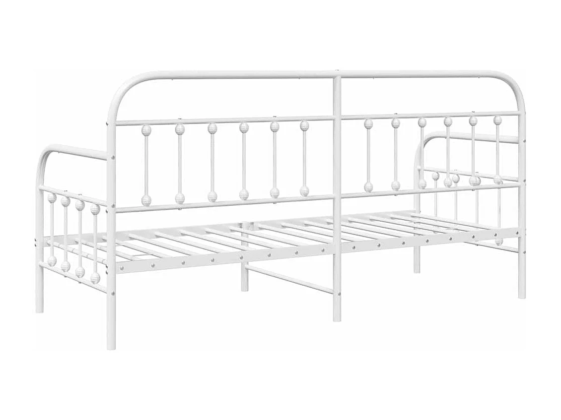 Estructura de cama de día con cabecera 80 x 200 cm Acero