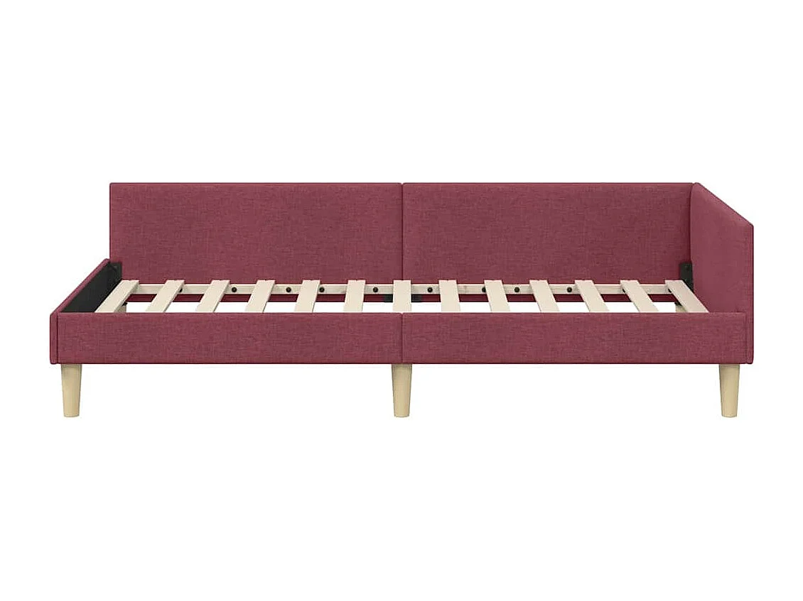 Cadre de lit d'angle Autre Rouge bordeaux 80 x 200 cm