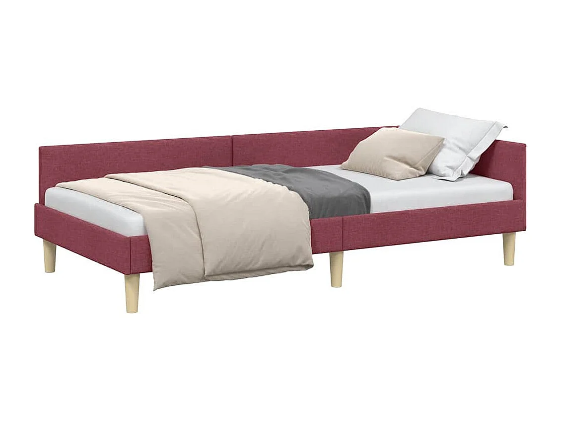 Cadre de lit d'angle Autre Rouge bordeaux 80 x 200 cm