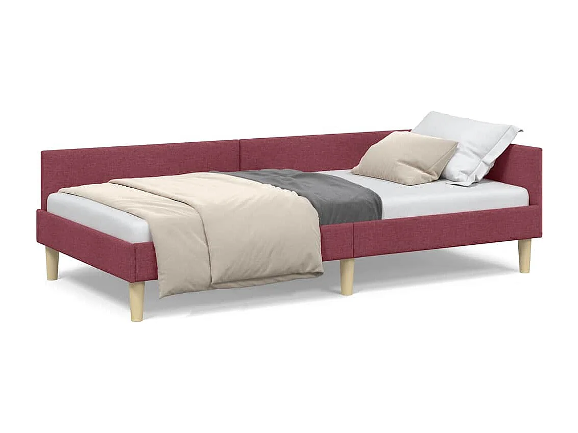 Cadre de lit d'angle Autre Rouge bordeaux 80 x 200 cm