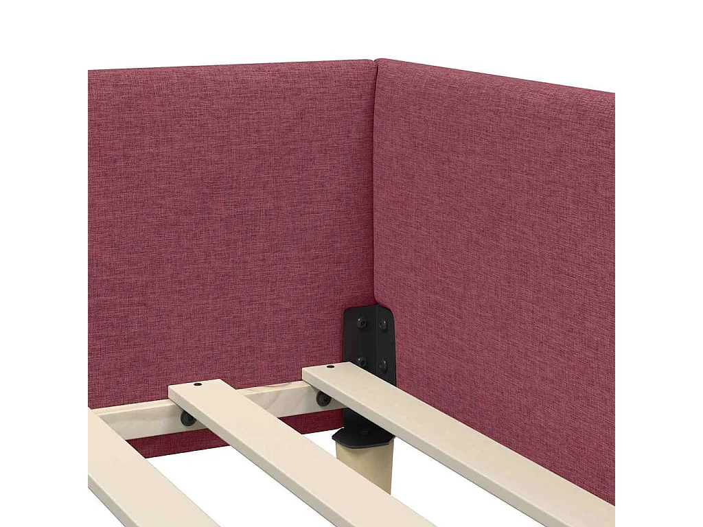 Cadre de lit d'angle Autre Rouge bordeaux 80 x 200 cm