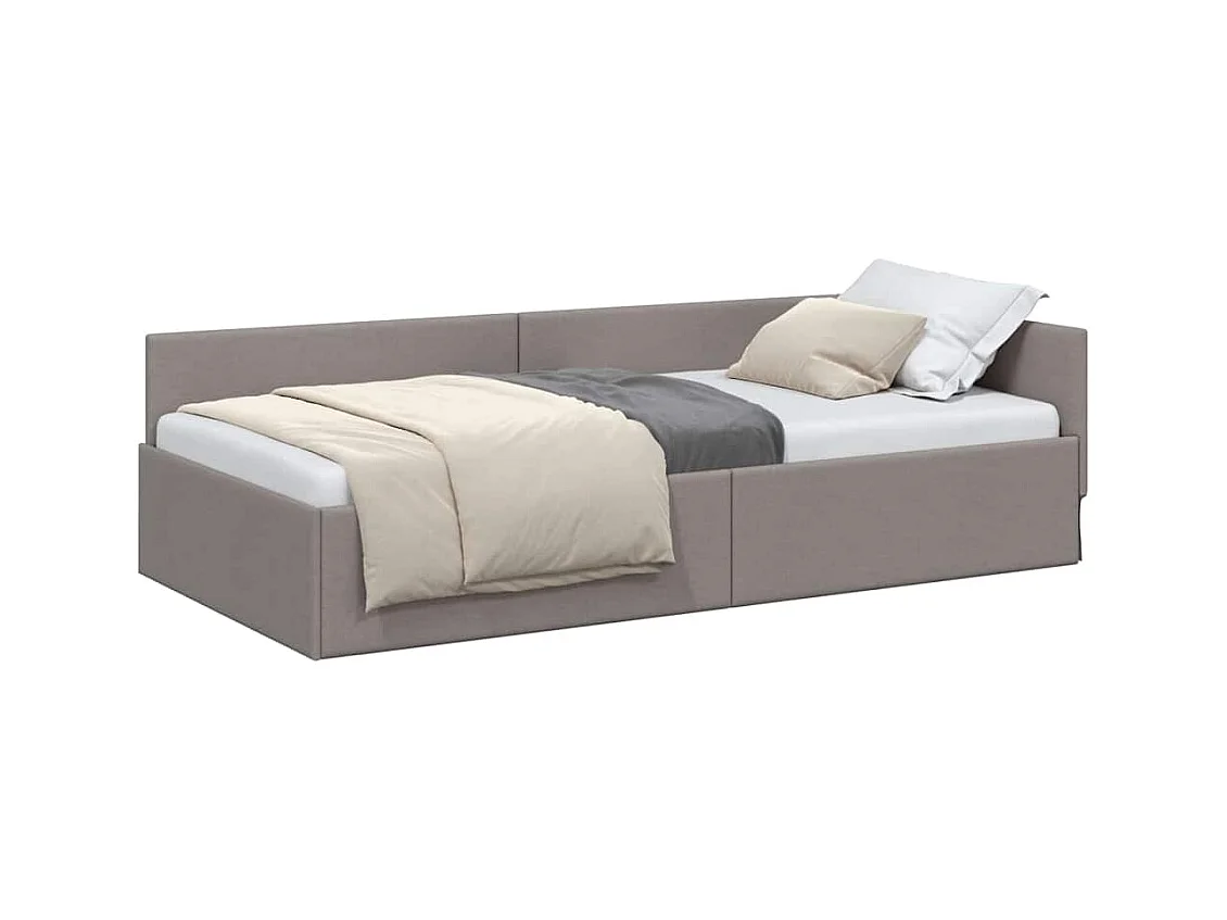 Estrutura de Cama de Canto Cinzento-acastanhado 80 x 200 cm