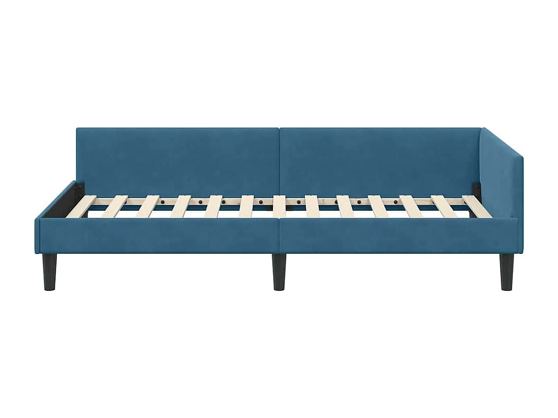 Estructura de Cama Esquinera con cabecera Azul 90 x 190 cm