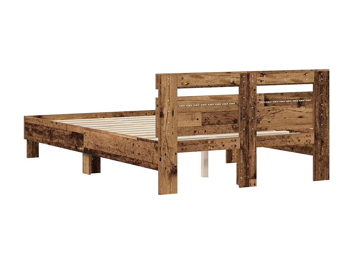 Cadre de lit Bois ancien 120 x 190 cm Bois d'ingénierie