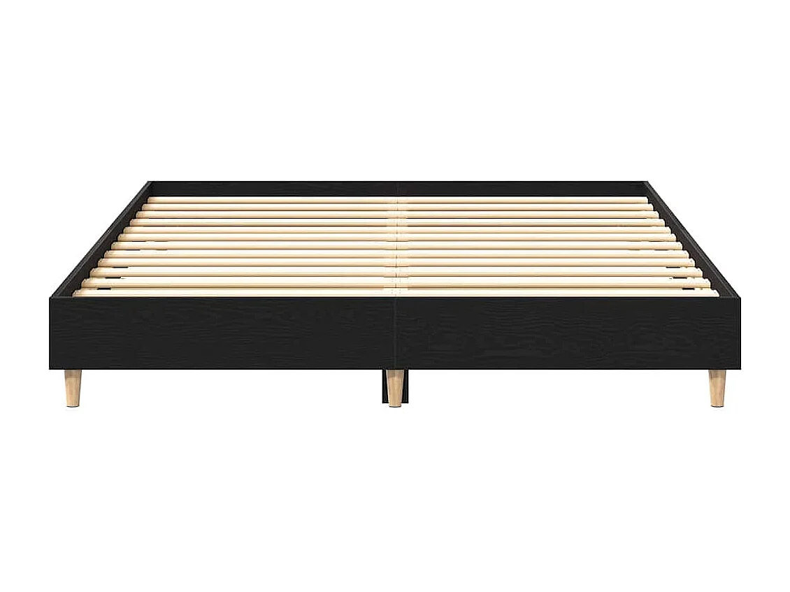 Cadre de lit Chêne noir 150 x 200 cm Bois d'ingénierie