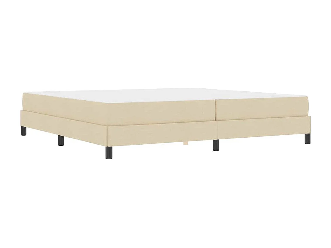 Cama Box com colchão Creme 200 x 200 cm tecido