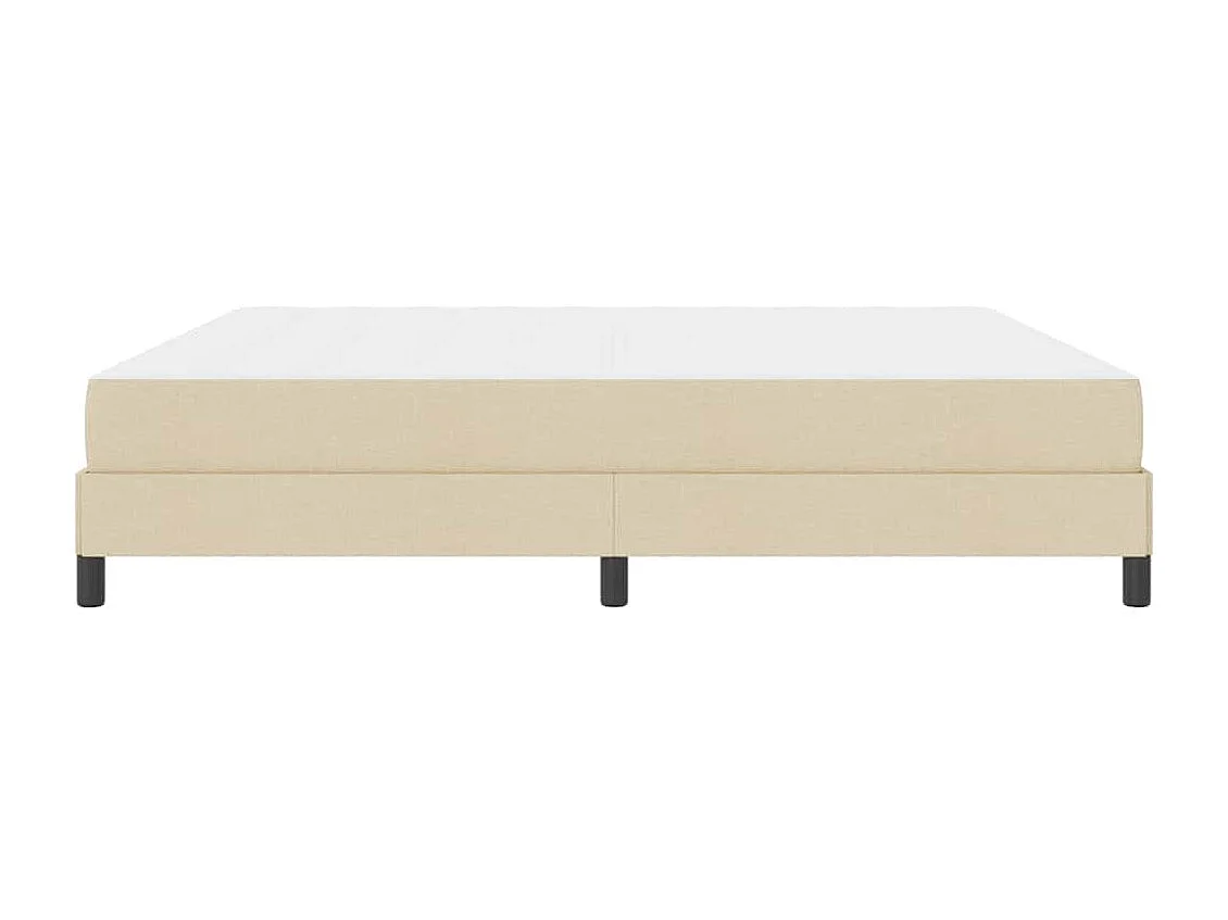 Cama Box com colchão Creme 200 x 200 cm tecido