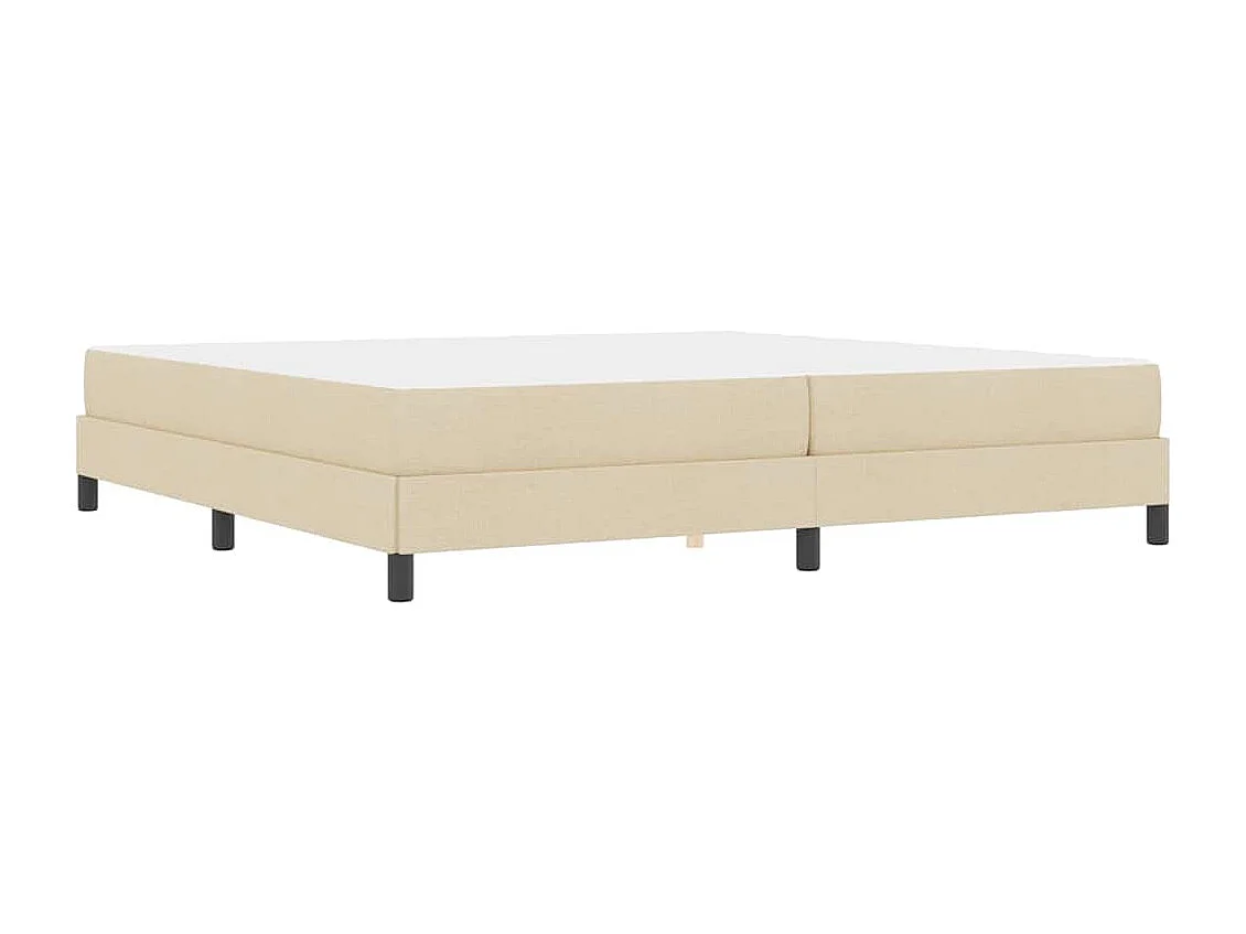 Cama Box com colchão Creme 200 x 200 cm tecido