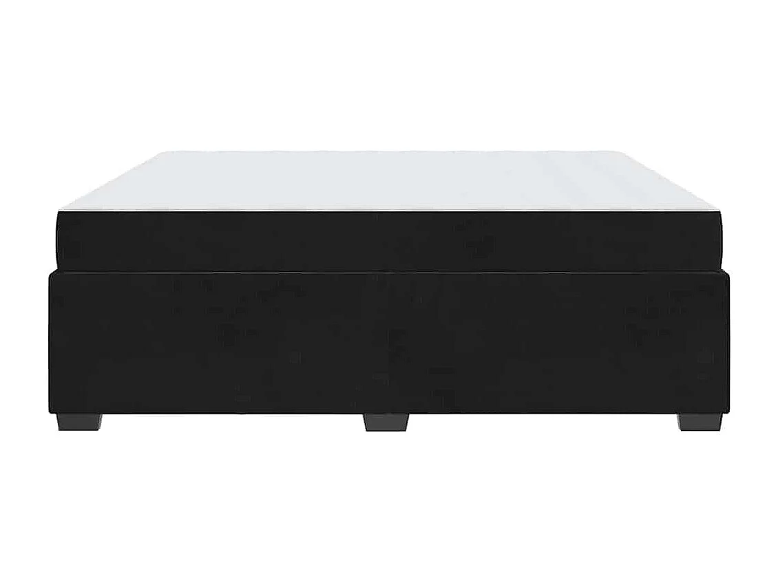 Cadre de lit avec matelas Noir 180 x 200 cm Velours