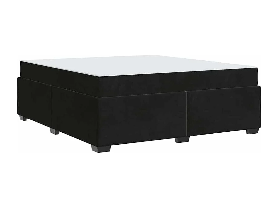 Cadre de lit avec matelas Noir 180 x 200 cm Velours